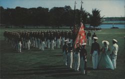 United States Naval Academy Color Girl Parade Postcard