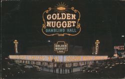 Golden Nugget Gambling Hall, Las Vegas Postcard