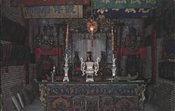 Main Temple Room, The Chinese Temple Postcard