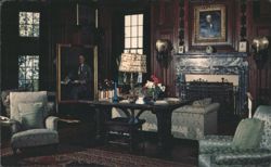 Franklin D. Roosevelt Home Living Room, Hyde Park, NY Postcard