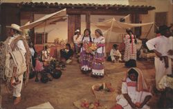 Mexican Market Wax Figures, Museum of Man, Balboa Park Postcard