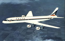 Dc-8 Fanjet Postcard