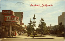 Burbank Mall California Postcard Postcard