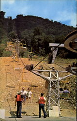 The Chair Lift To Ghost Town Maggie, NC Postcard Postcard