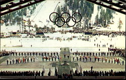 Closing Ceremonies 1960 VIII Winter Olympics Postcard