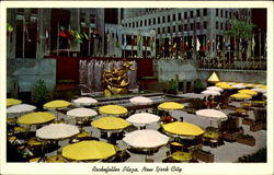 Rockefeller Plaza New York City Postcard Postcard