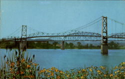 The Magnificent Silver Bridge Point Pleasant, WV Postcard Postcard