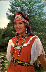 Ann Walkingstick Cherokee Indian Girl Postcard