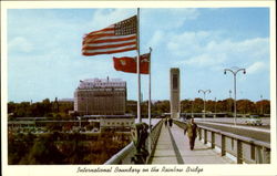 International Boundary On The Rainbow Bridge Postcard