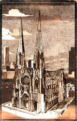 St. Patrick's Cathedral Metalic New York City, NY Postcard Postcard