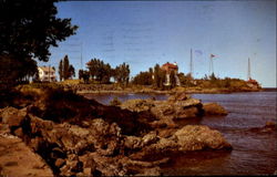 United States Coast Guard Station On Lighthouse Point Marquette, MI Postcard Postcard
