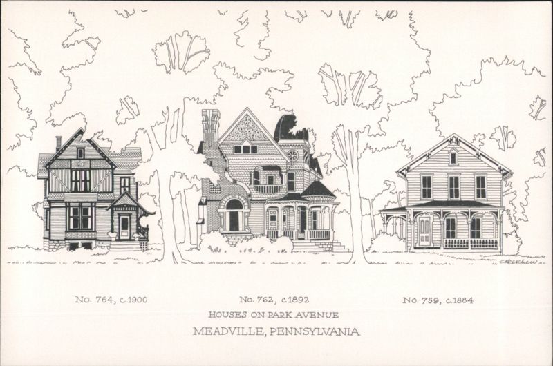 Houses on Park Avenue, Meadville, Pennsylvania C. Creechev