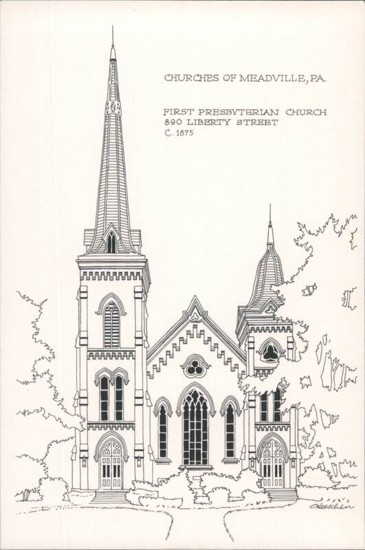 First Presbyterian Church, Meadville, PA, C. 1875 Pennsylvania