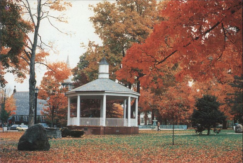 Diamond Park Gazebo, Meadville, PA - Autumn Foliage Pennsylvania