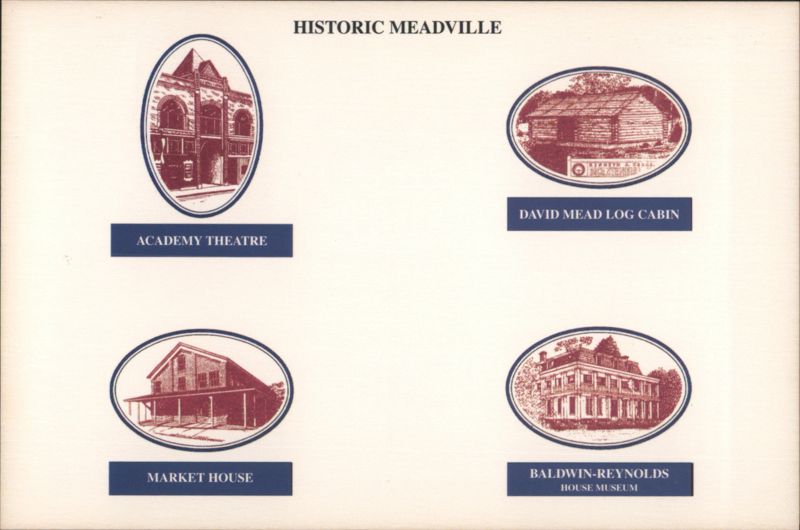 Historic Meadville Landmarks Collection Pennsylvania
