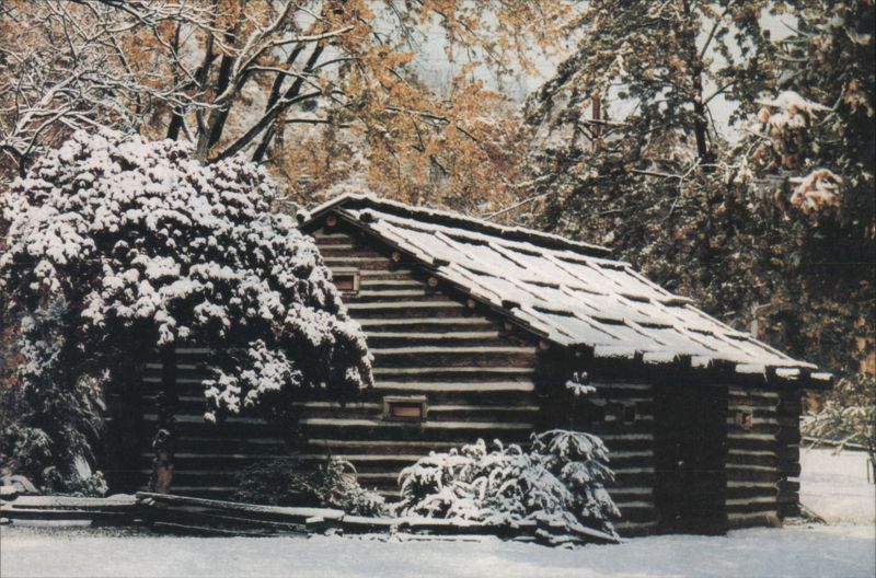 Bicentennial Log Cabin in Early Snow, Meadville, PA Pennsylvania