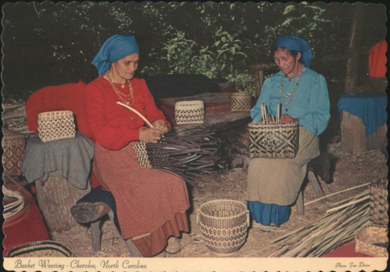 Cherokee Women Basket Weaving, North Carolina Jim Drew