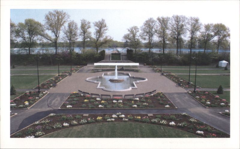 Reconstructed Fountain, Walkways, Gardens, Pittsburgh Park Pennsylvania