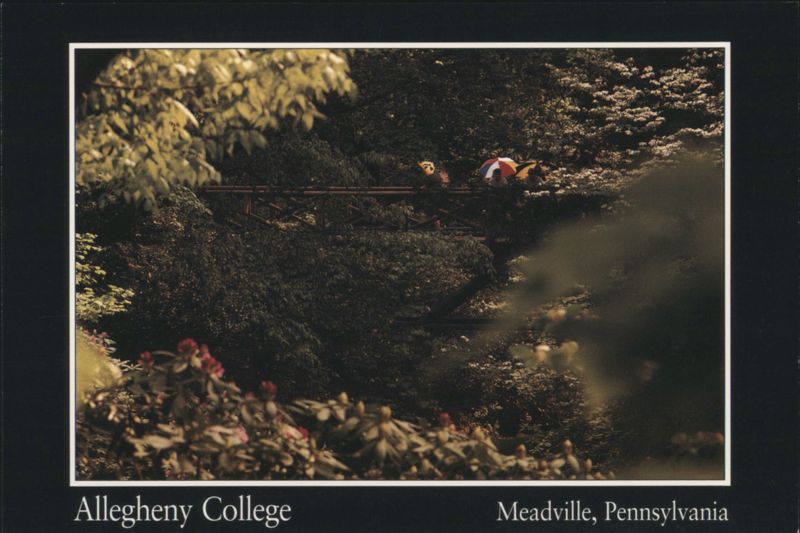 The Rustic Bridge, Allegheny College Meadville Pennsylvania