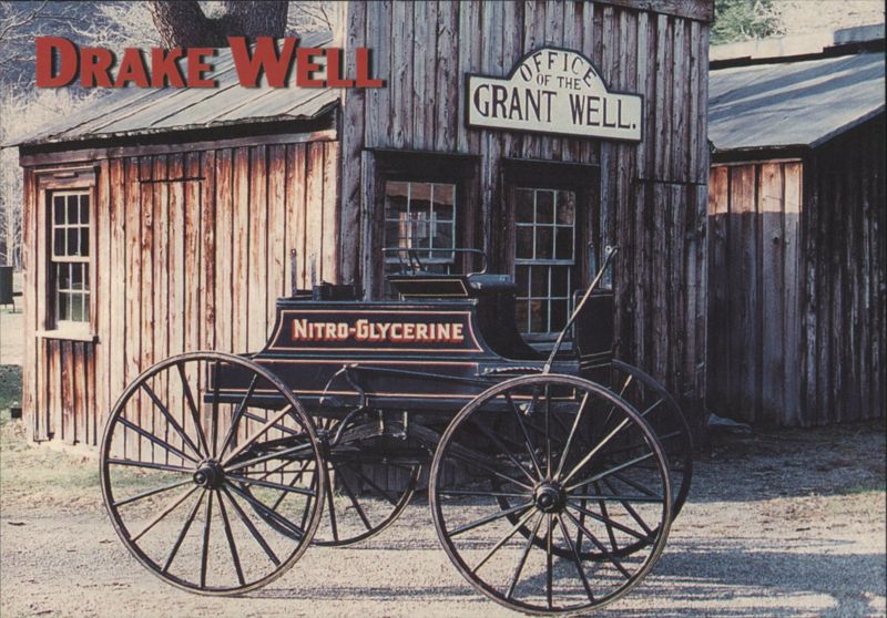 Nitro-Glycerine Wagon & Grant Well Office, Drake Well Museum Titusville Pennsylvania