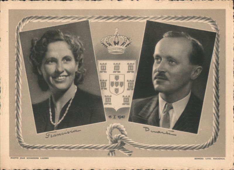 Francisca and Duarte Portraits, Portuguese Coat of Arms, 1942