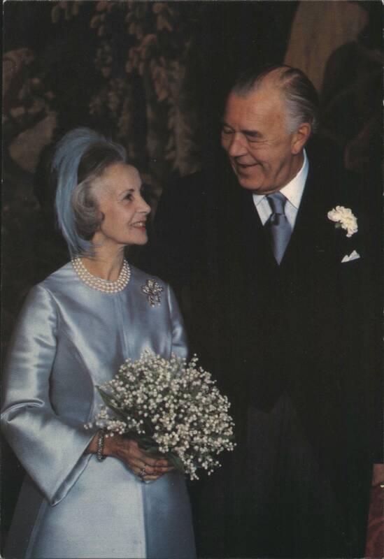 Prince Bertil and Princess Lilian Wedding Day 7 December 1976