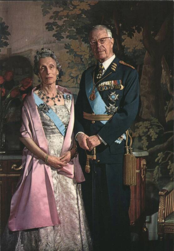 King Gustaf VI Adolf and Queen Louise of Sweden Portrait