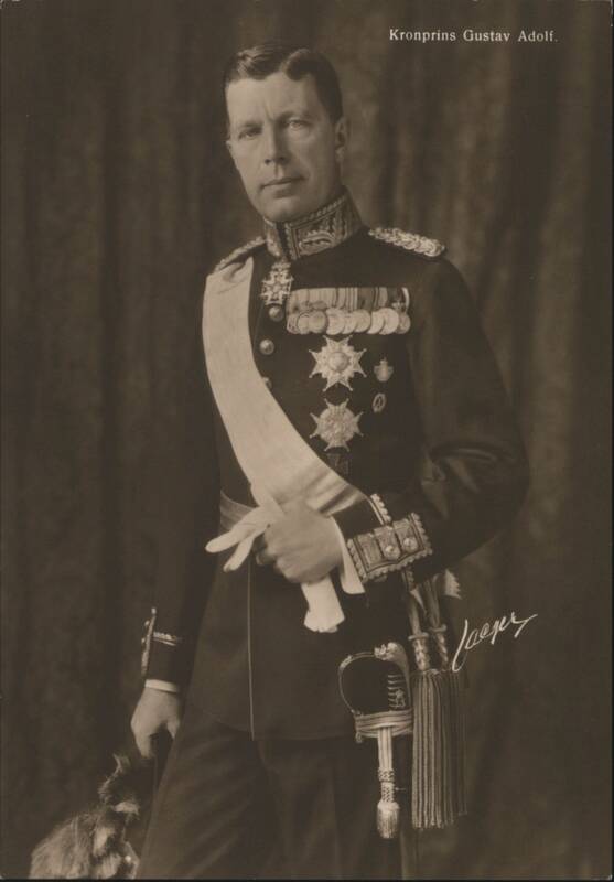 Kronprins Gustav Adolf in Uniform Portrait Sweden