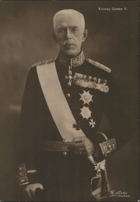Konung Gustav V, Swedish King in Military Uniform Sweden