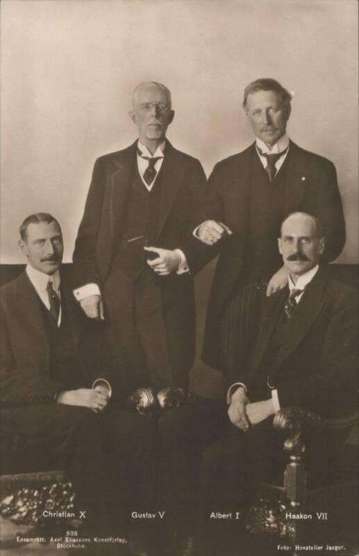 Christian X, Gustav V, Albert I, Haakon VII Monarchs