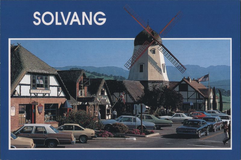 Solvang Danish Style Scenery with Alisal Windmill California