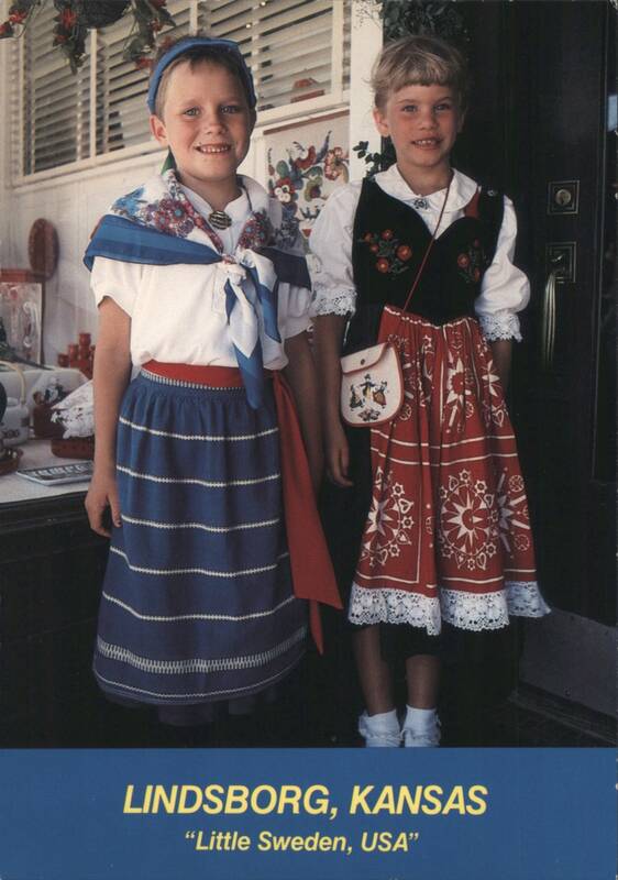 Lindsborg Girls in Traditional Swedish Costumes Kansas