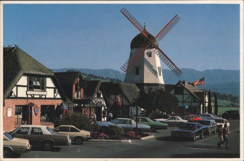 Alisal Windmill, Danish Style Buildings Solvang California
