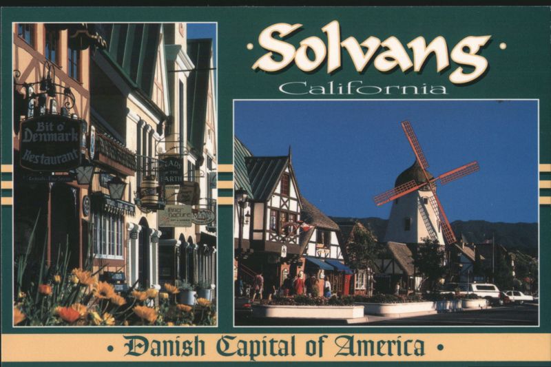 Solvang, California - Danish Capital of America, Windmill & Shops