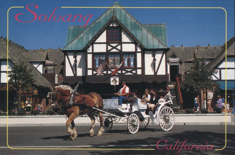 Solvang Horse-Drawn Carriage Danish Capital of America California