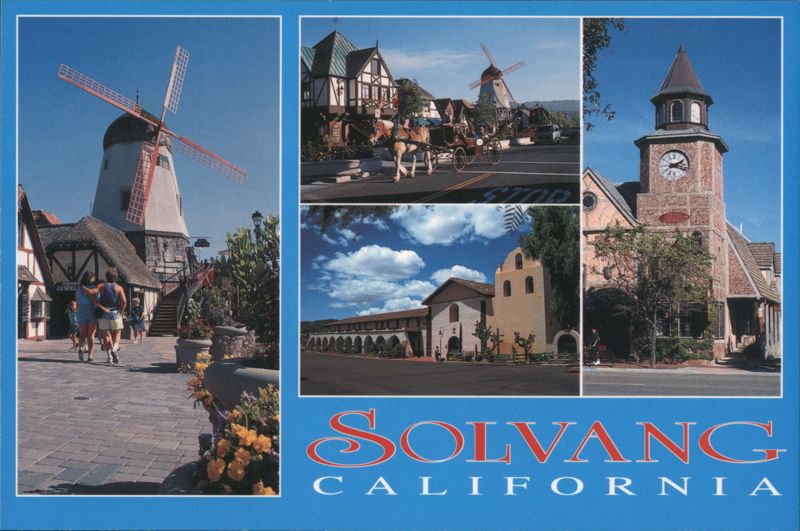 Solvang, California Windmills, Clock Towers, Mission