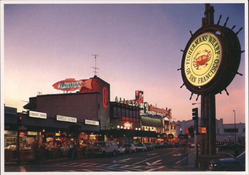 Fisherman's Wharf San Francisco, Alioto's at Dusk California