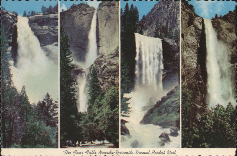 The Four Falls - Nevada, Yosemite, Vernal, Bridal Veil California