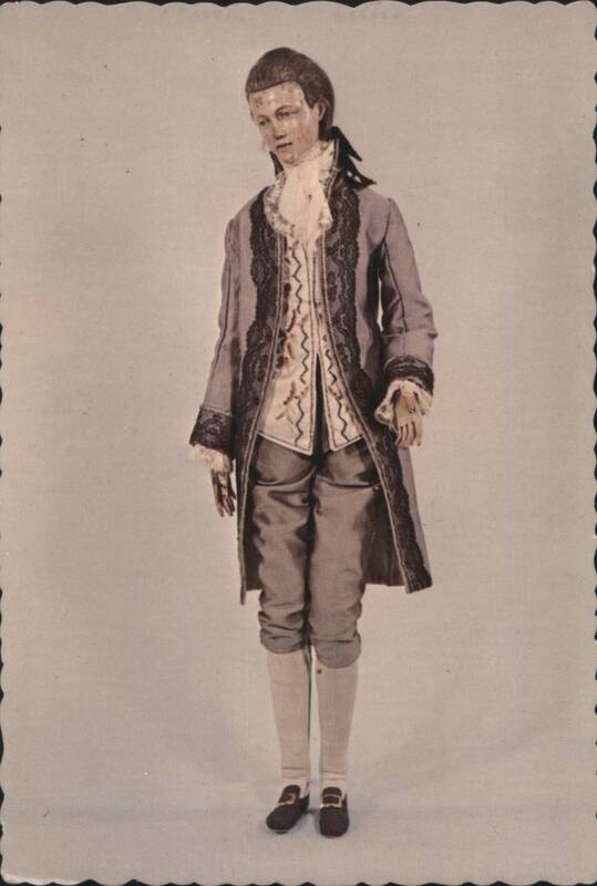 18th Century Carved Wood Man Doll, 25 Inches Dolls