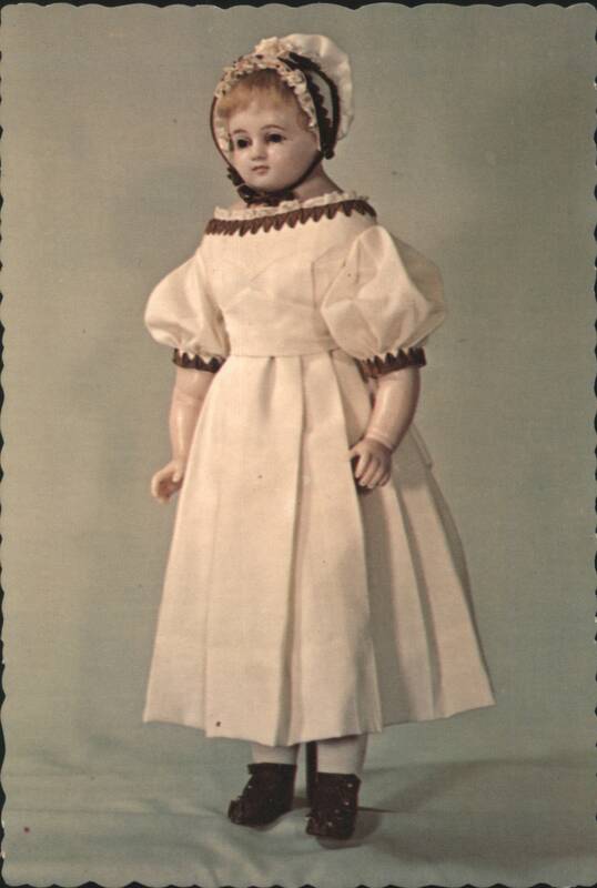 Poured Wax Montanari Type Doll, Brown Glass Eyes Dolls