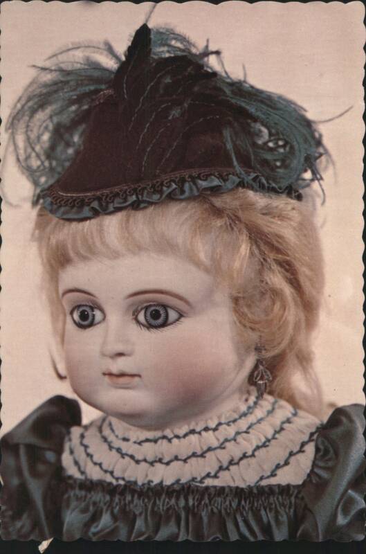 French Bisque SCH Schmidt Doll, Feathered Hat Dolls