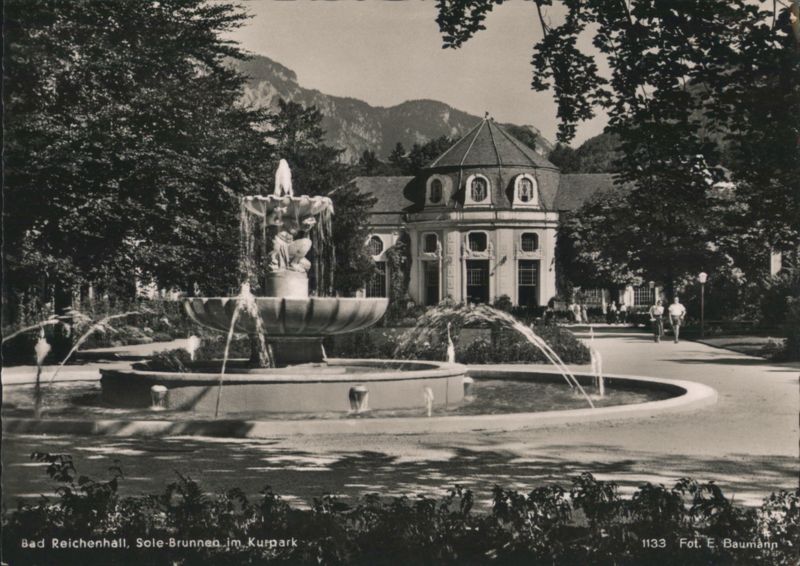 Brine Fountain in Spa Park, Bad Reichenhall Germany