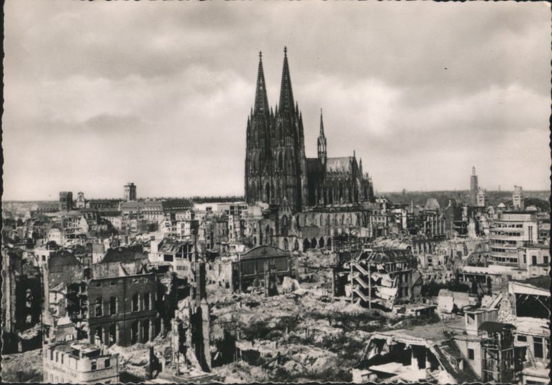Cologne Cathedral and Destroyed City Center Germany
