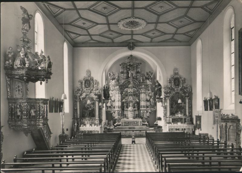 Triberg Pilgrimage Church Interior, Black Forest Germany