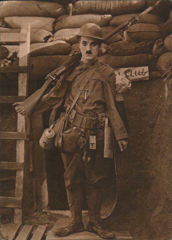 Charlie Chaplin Soldier in Military Uniform