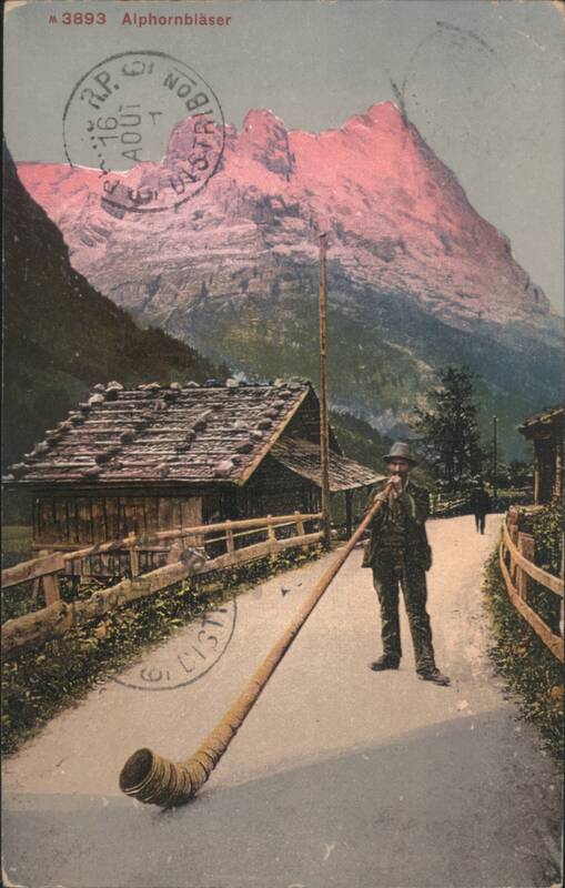 Alphorn Player, Grindelwald Switzerland