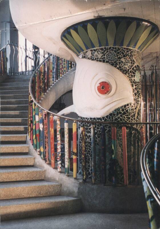 Colorful Fish Sculpture Staircase, City Museum St. Louis Missouri