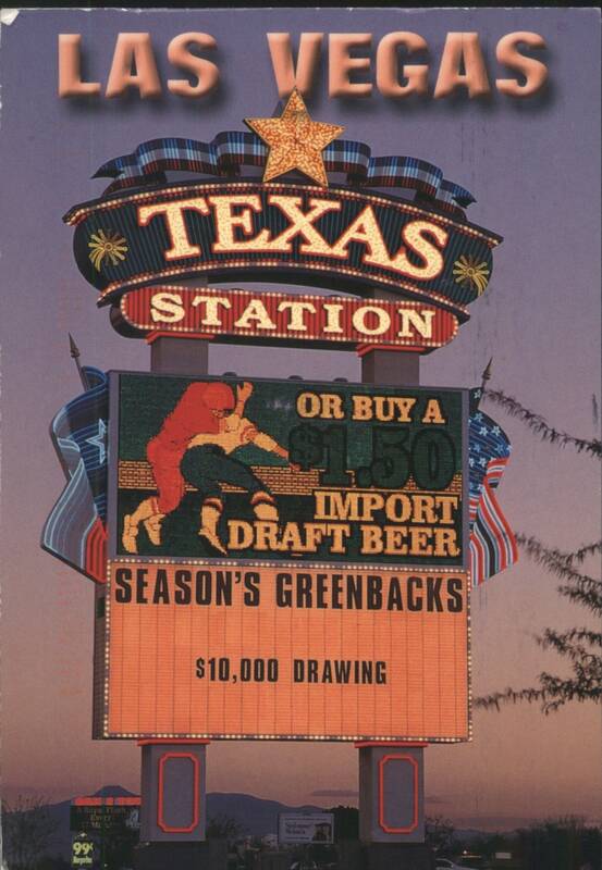 Texas Station Las Vegas Casino Sign, $10,000 Drawing Nevada
