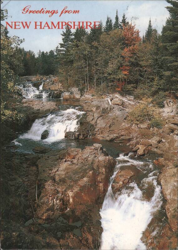 Greetings from New Hampshire Waterfalls and Autumn Trees