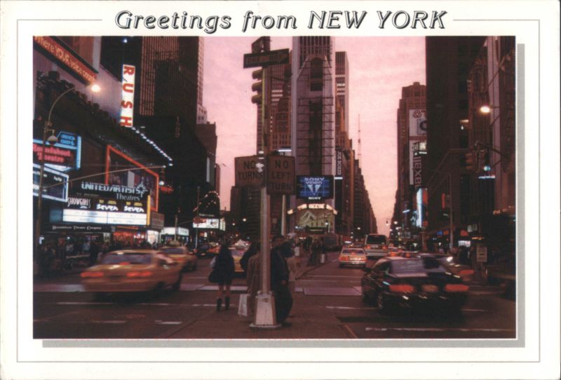 Greetings from NEW YORK Times Square Theatre District